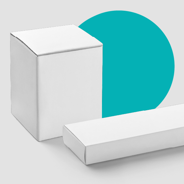 black and white image of boxes to depict Print & Packaging Design